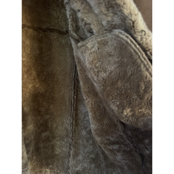 Penny Lane ESPRIT Women's Small Coat Suede Faux Fur Boho Jacket VTG Y2K - Picture 7 of 12